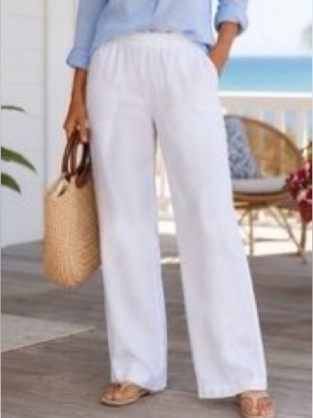 Chico’s Linen Wide Leg Pants